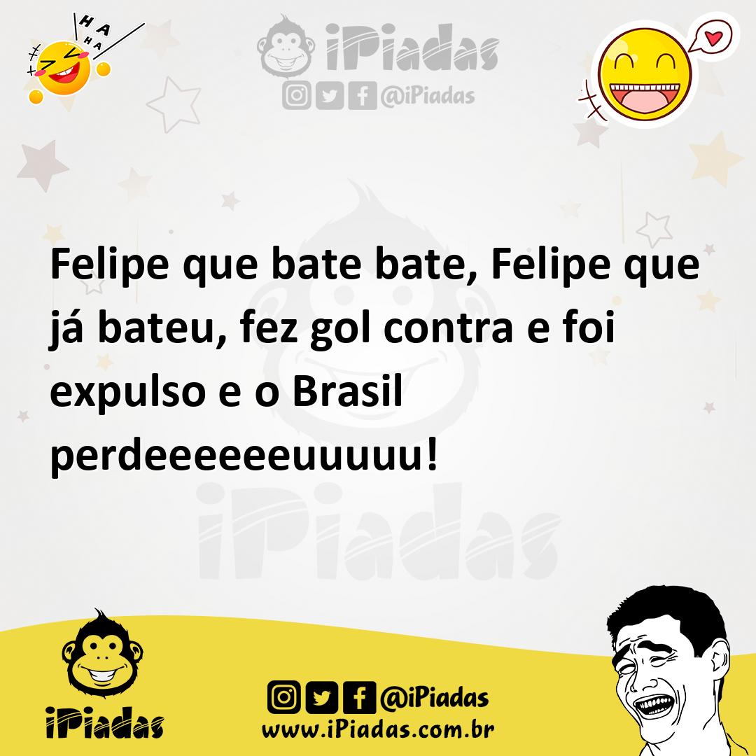 Ilustração de Felipe que bate bate, Felipe que já bateu, fez gol contra e foi expuls... no iPiadas