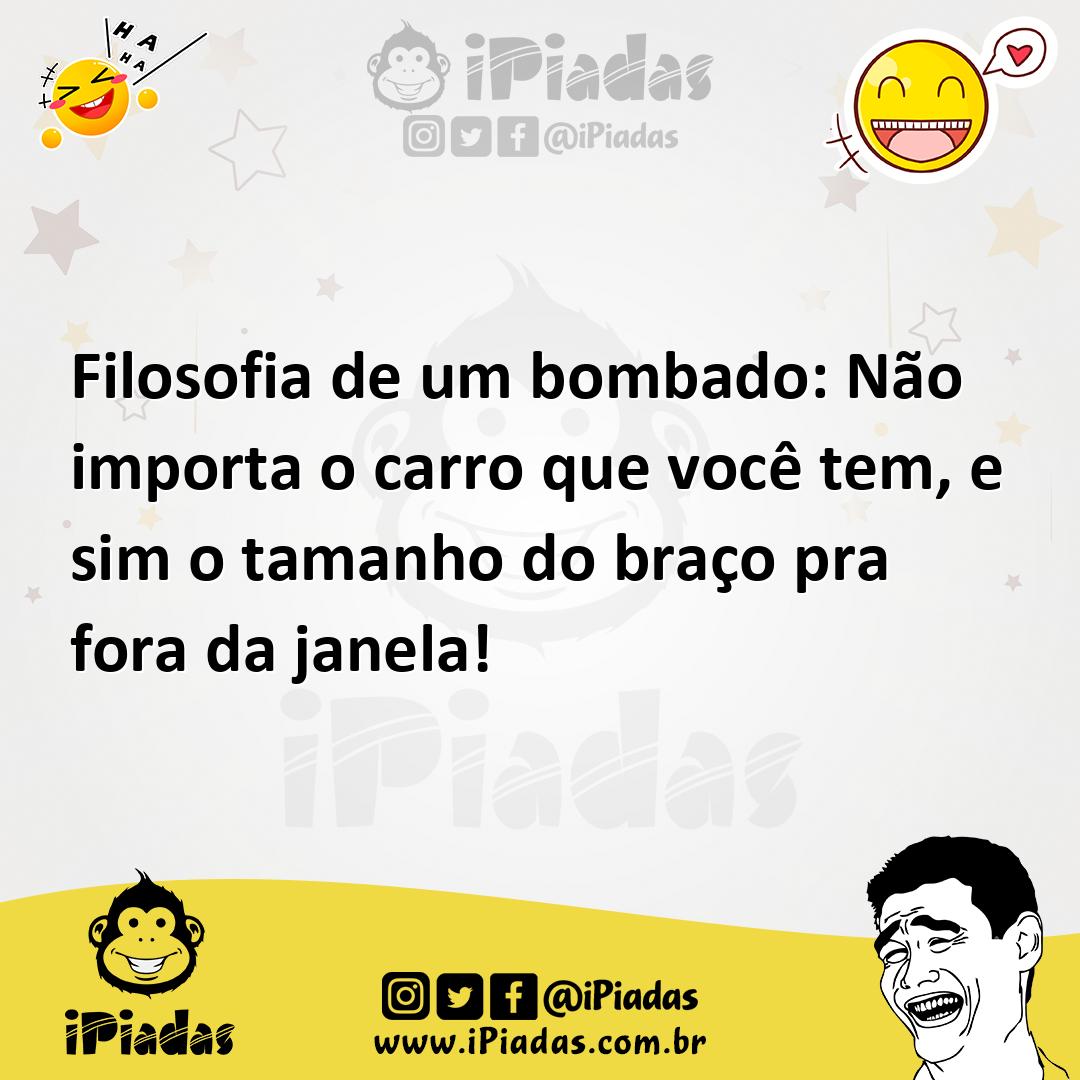 Ilustração de Filosofia de um bombado: Não importa o carro que você tem, e sim o tam... no iPiadas