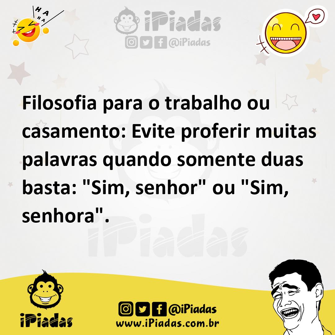 Ilustração de Filosofia para o trabalho ou casamento: Evite proferir muitas palavras... no iPiadas