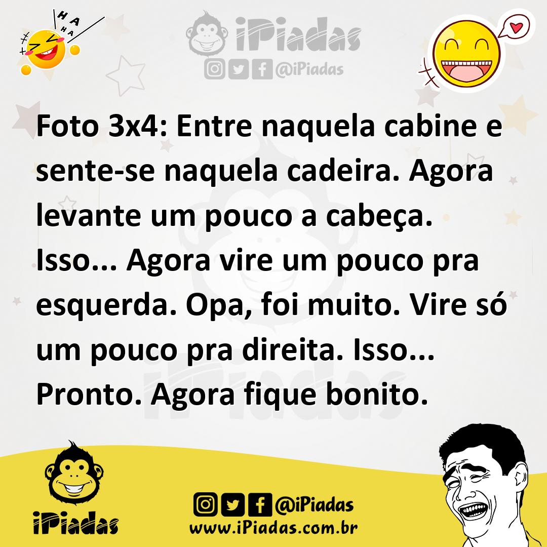 Ilustração de Foto 3x4: Entre naquela cabine e sente-se naquela cadeira. Agora levan... no iPiadas