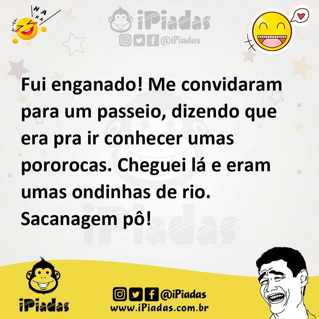 Ilustração de Fui enganado! Me convidaram para um passeio, dizendo que era pra ir co... no iPiadas