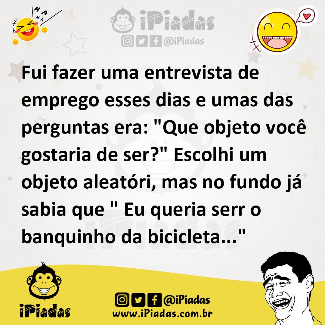 Ilustração de Fui fazer uma entrevista de emprego esses dias e umas das perguntas er... no iPiadas