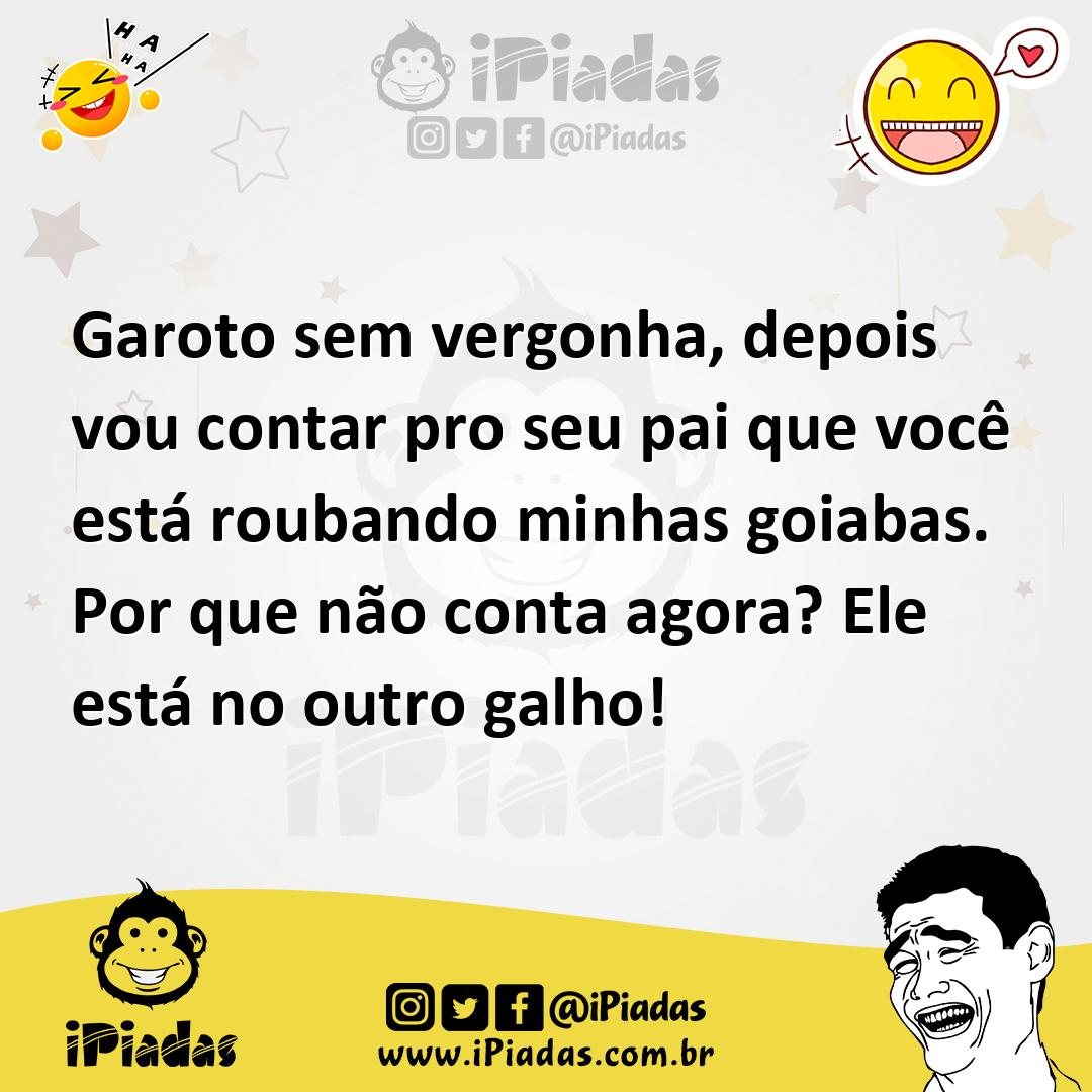 Ilustração de Garoto sem vergonha, depois vou contar pro seu pai que você está rouba... no iPiadas
