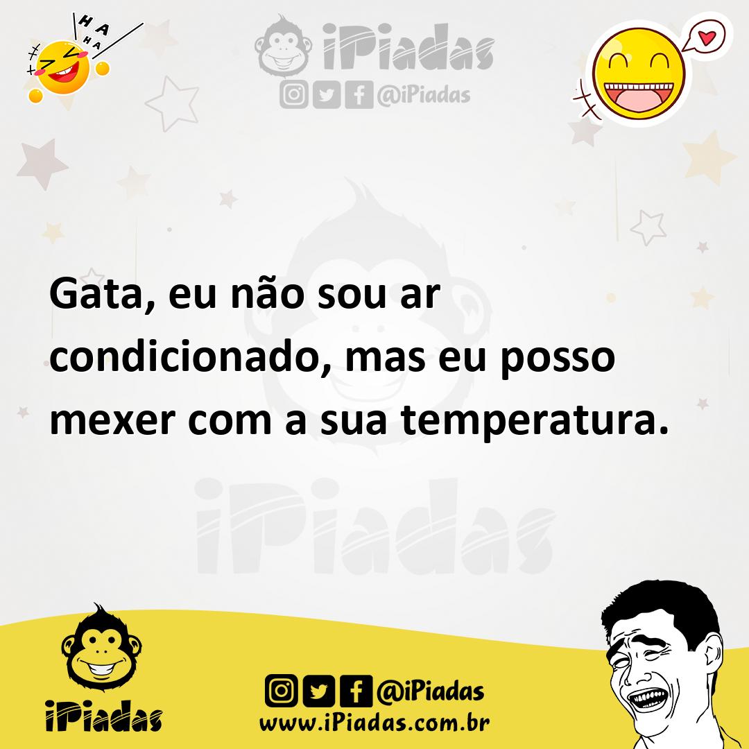 Ilustração de Gata, eu não sou ar condicionado, mas eu posso mexer com a sua tempera... no iPiadas