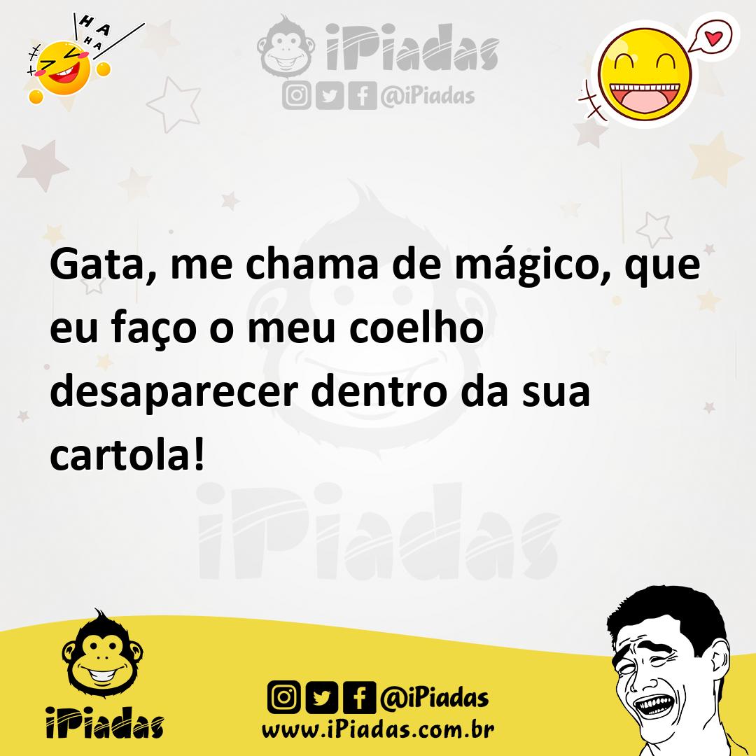 Ilustração de Gata, me chama de mágico, que eu faço o meu coelho desaparecer dentro... no iPiadas