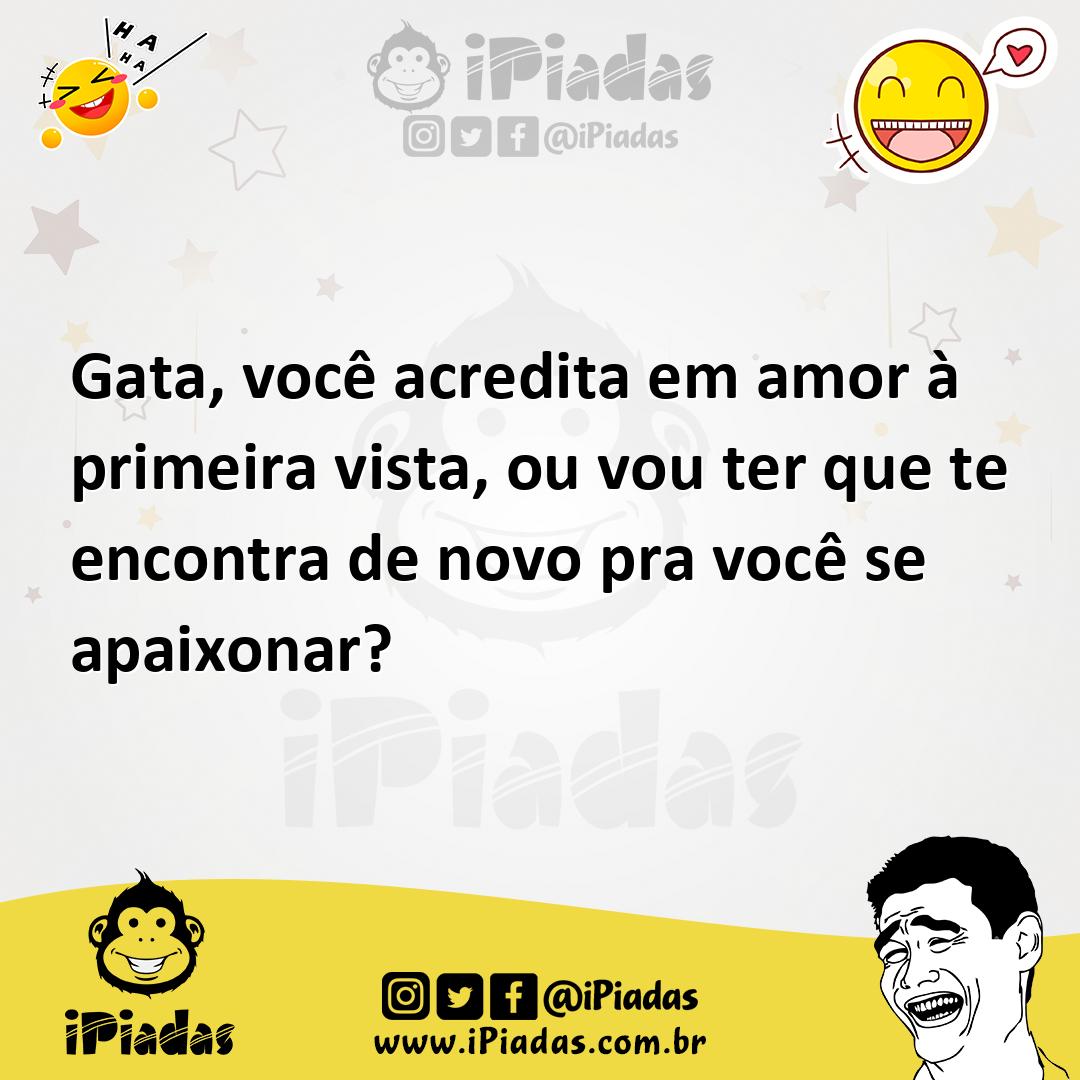 Ilustração de Gata, você acredita em amor à primeira vista, ou vou ter que te encont... no iPiadas