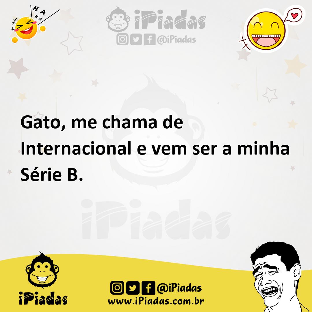 Ilustração de Gato, me chama de Internacional e vem ser a minha Série B. no iPiadas