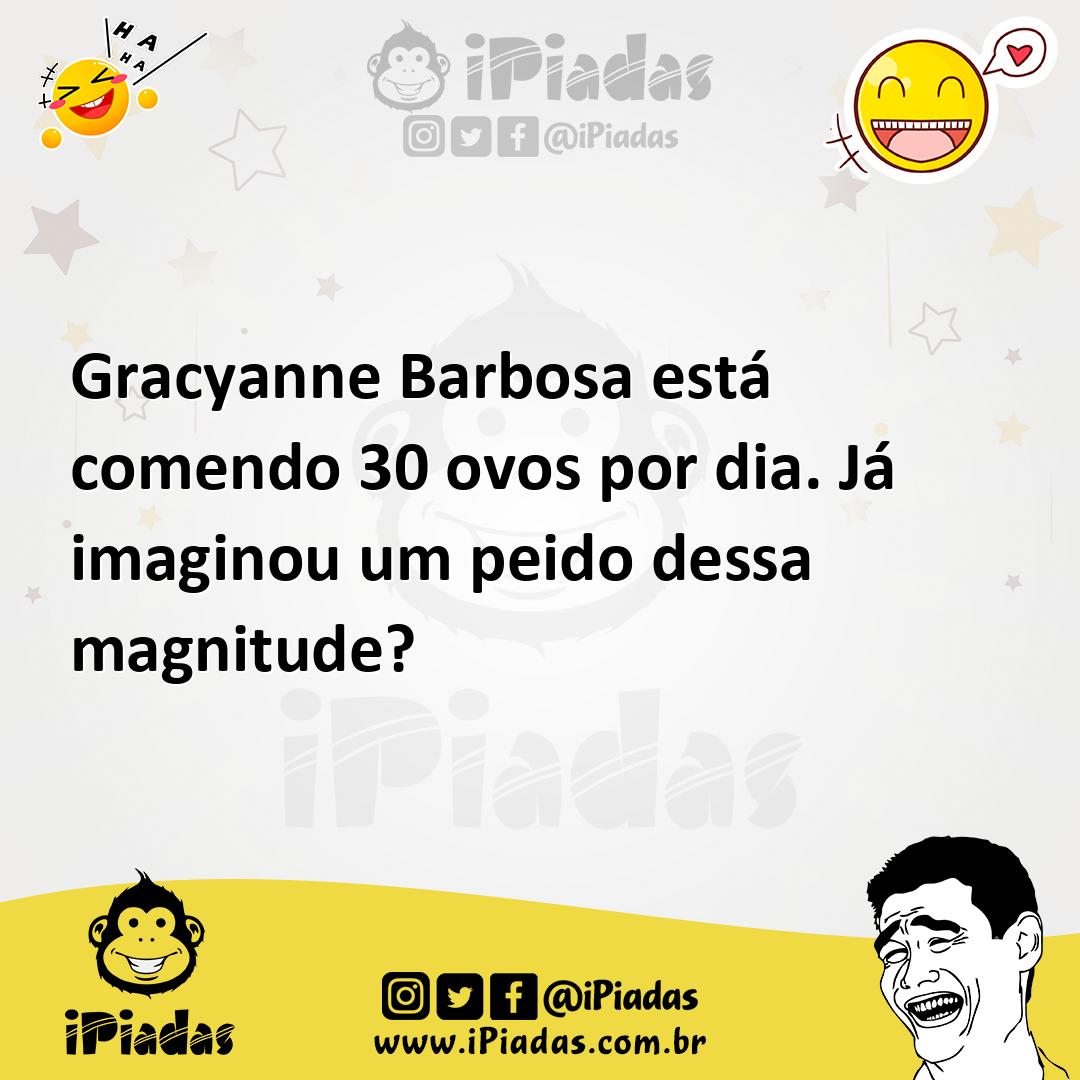 Ilustração de Gracyanne Barbosa está comendo 30 ovos por dia. Já imaginou um peido d... no iPiadas