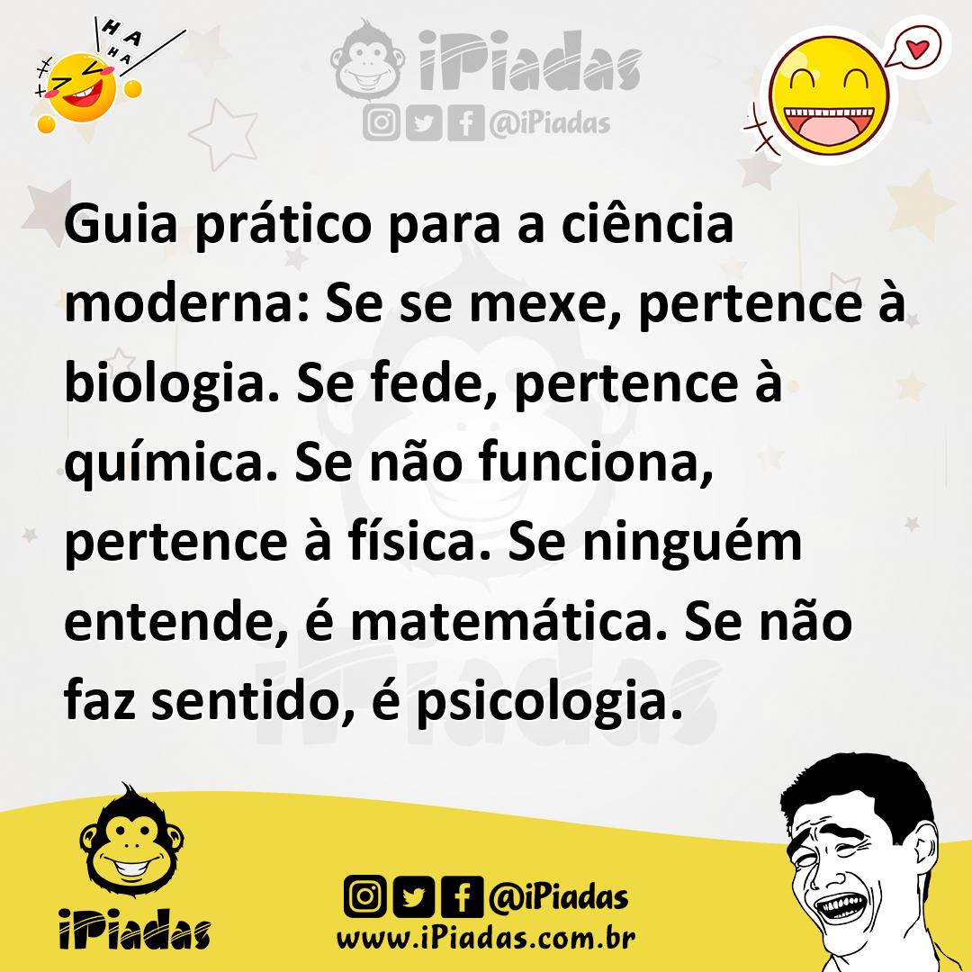 Ilustração de Guia prático para a ciência moderna: Se se mexe, pertence à biologia.... no iPiadas