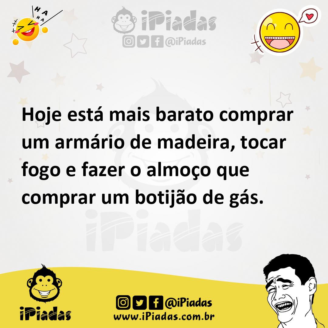 Ilustração de Hoje está mais barato comprar um armário de madeira, tocar fogo e faze... no iPiadas