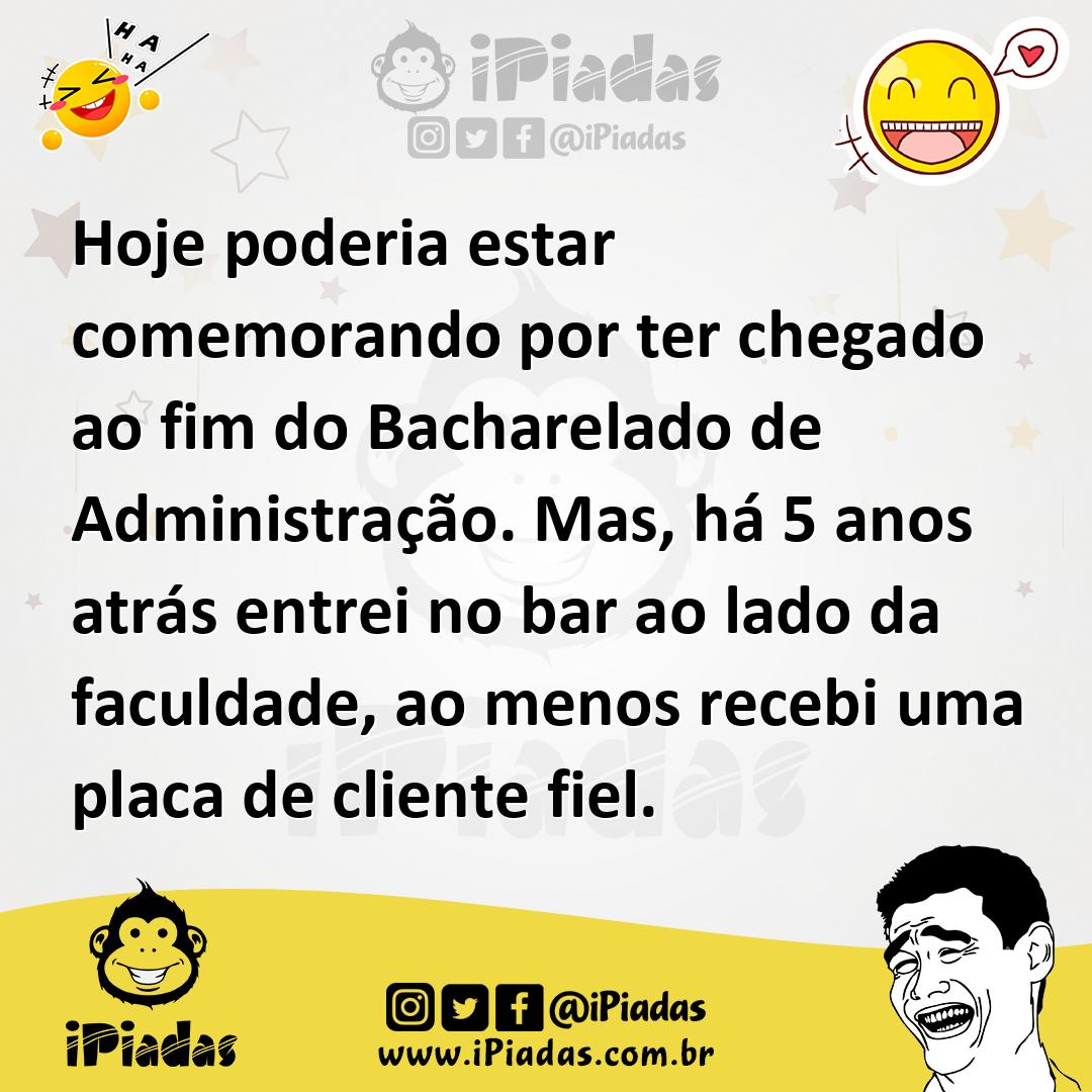 Ilustração de Hoje poderia estar comemorando por ter chegado ao fim do Bacharelado d... no iPiadas
