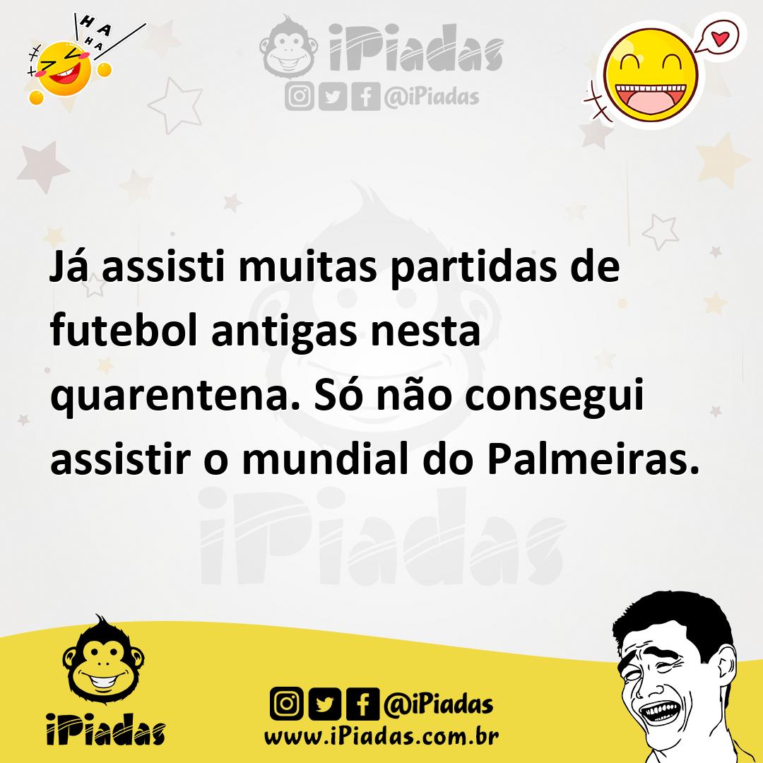 Ilustração de Já assisti muitas partidas de futebol antigas nesta quarentena. Só não... no iPiadas
