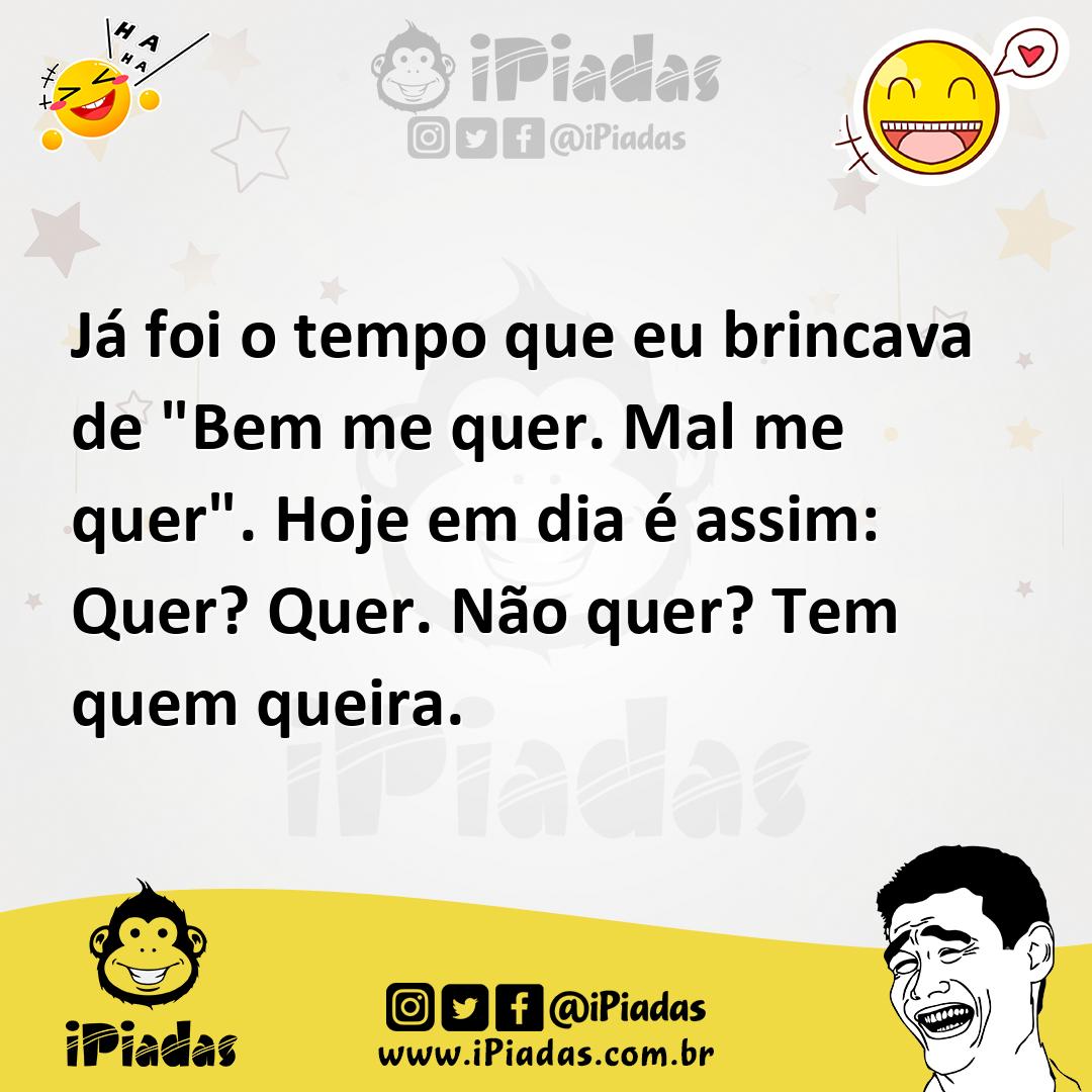 Ilustração de Já foi o tempo que eu brincava de "Bem me quer. Mal me quer". Hoje em... no iPiadas