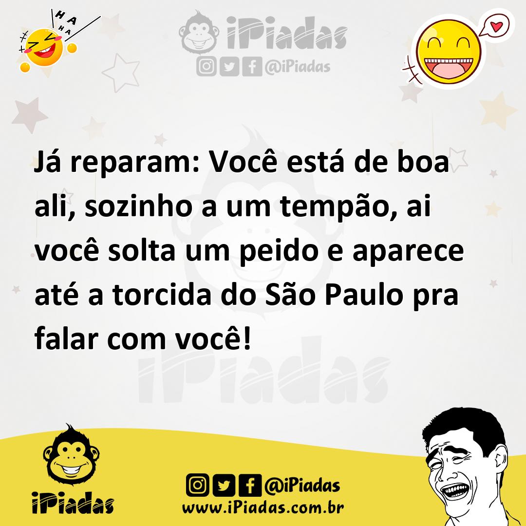 Ilustração de Já reparam: Você está de boa ali, sozinho a um tempão, ai você solta u... no iPiadas