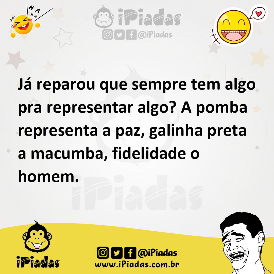 Ilustração de Já reparou que sempre tem algo pra representar algo? A pomba represent... no iPiadas