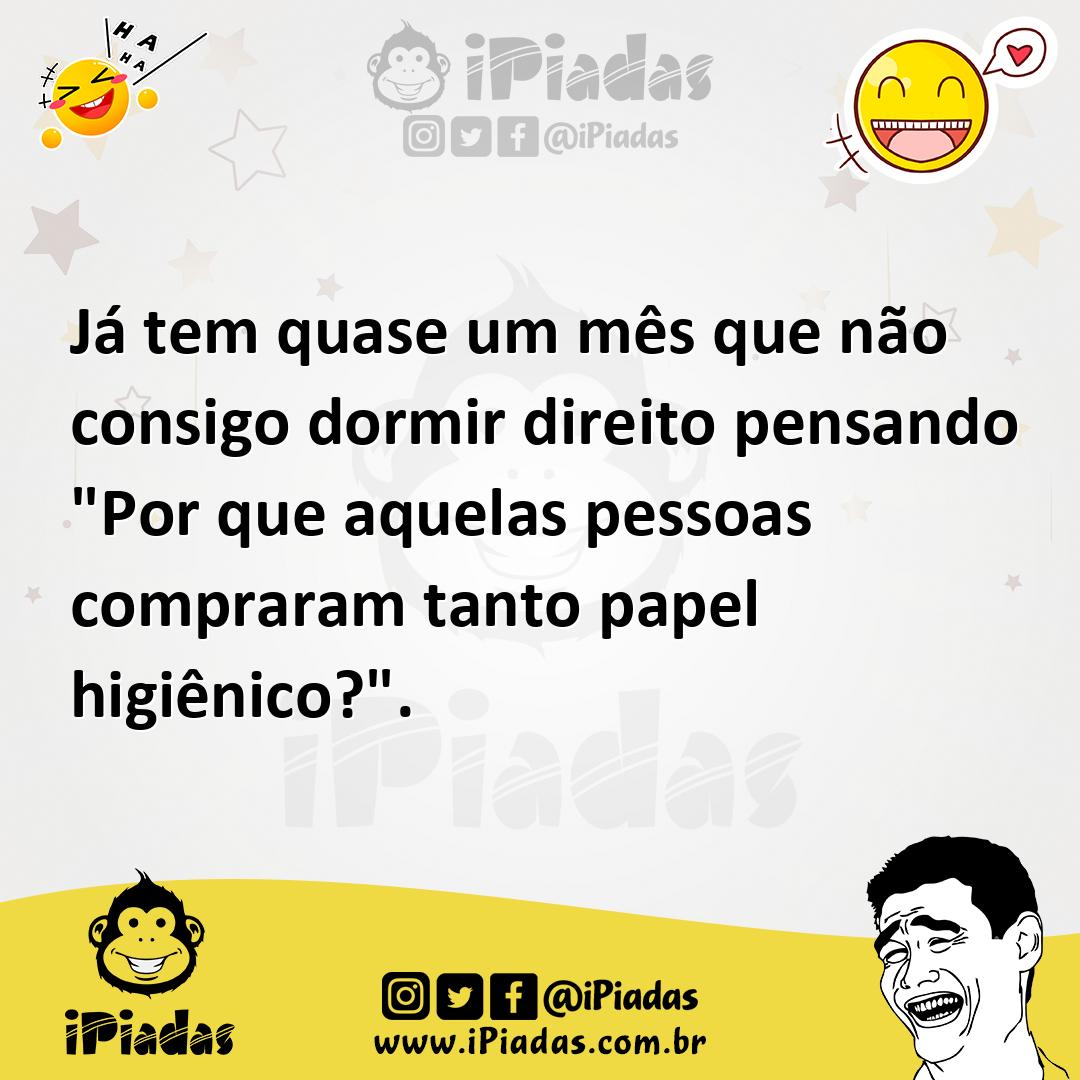 Ilustração de Já tem quase um mês que não consigo dormir direito pensando "Por que a... no iPiadas