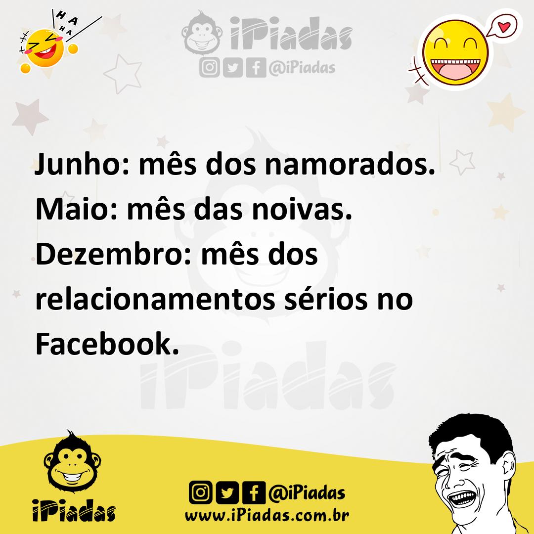 Ilustração de Junho: mês dos namorados. Maio: mês das noivas. Dezembro: mês dos rela... no iPiadas