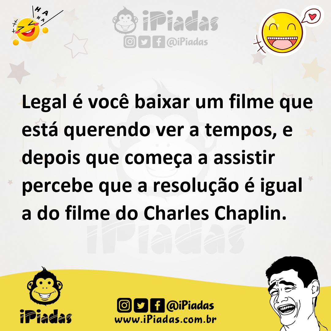 Ilustração de Legal é você baixar um filme que está querendo ver a tempos, e depois... no iPiadas