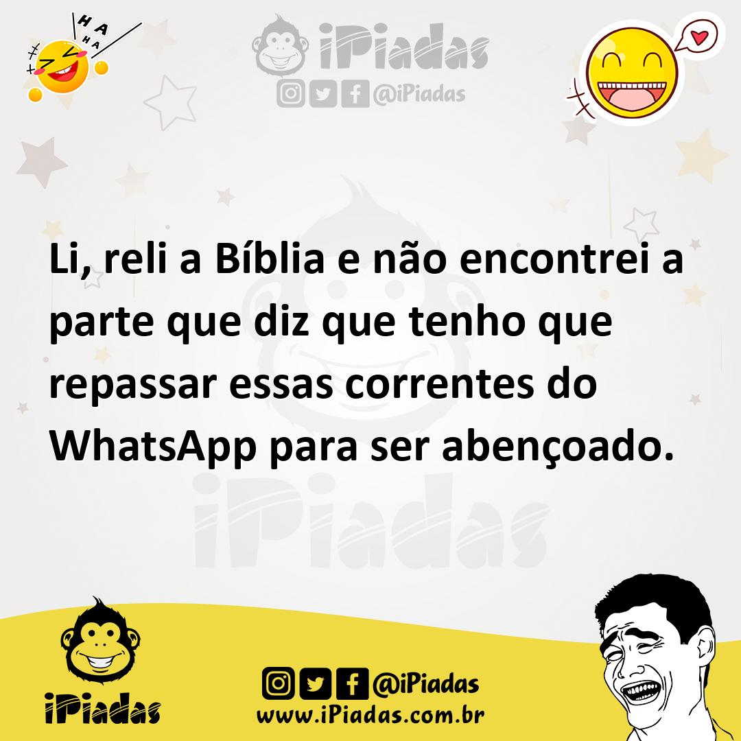 Ilustração de Li, reli a Bíblia e não encontrei a parte que diz que tenho que repass... no iPiadas