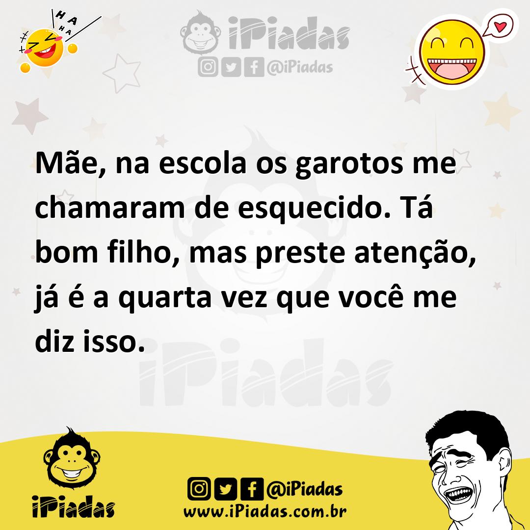 Ilustração de Mãe, na escola os garotos me chamaram de esquecido. Tá bom filho, mas... no iPiadas