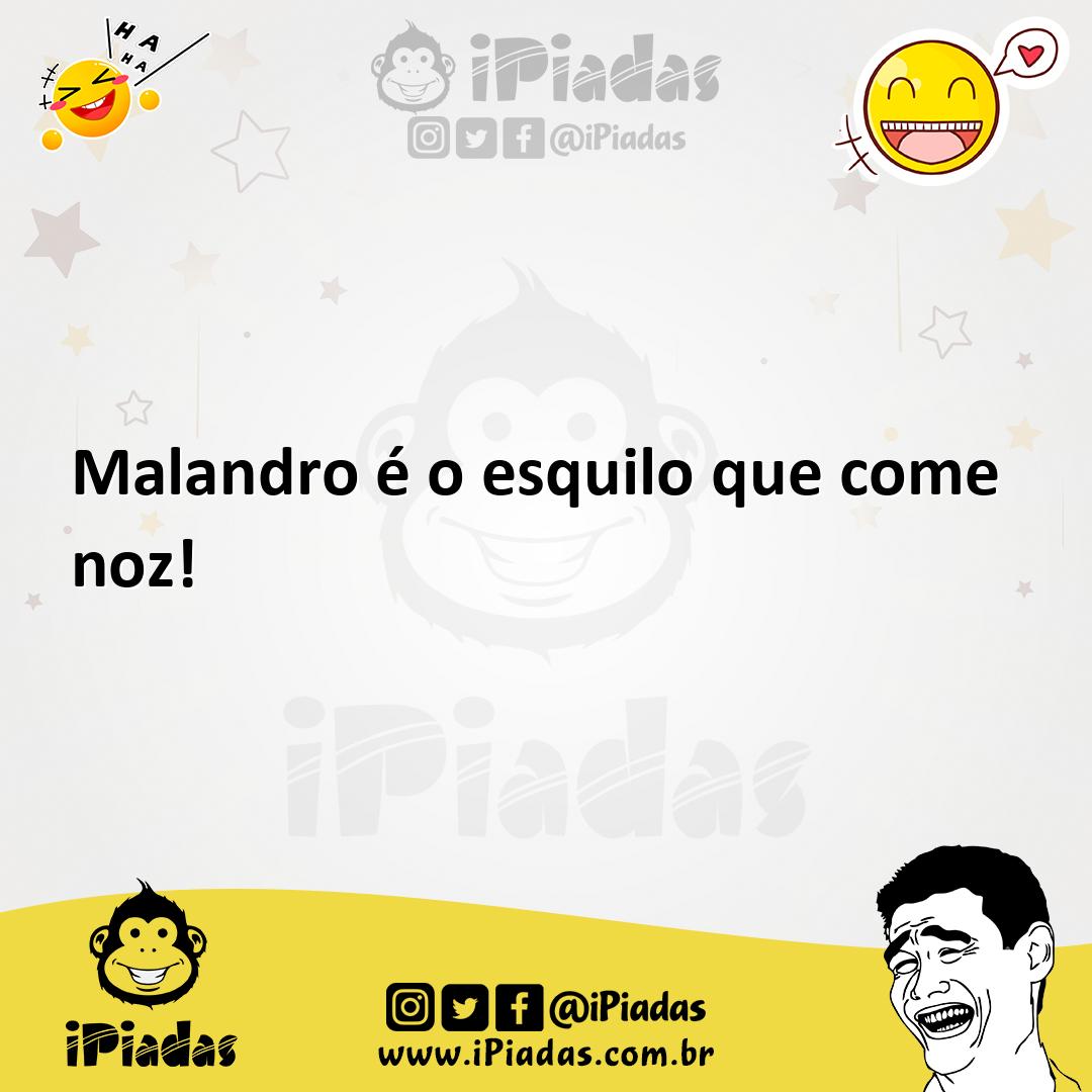 Ilustração de Malandro é o esquilo que come noz! no iPiadas