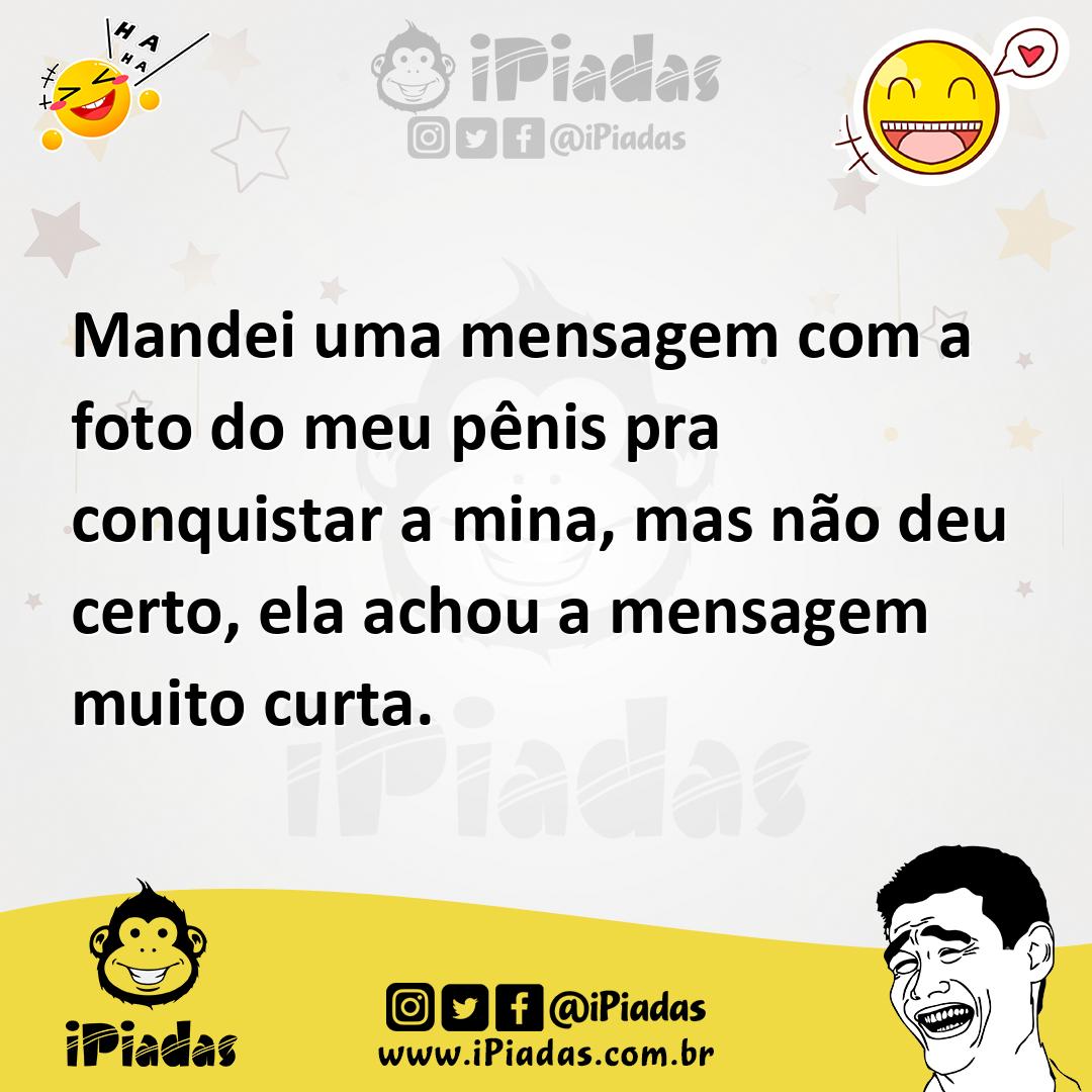 Ilustração de Mandei uma mensagem com a foto do meu pênis pra conquistar a mina, mas... no iPiadas