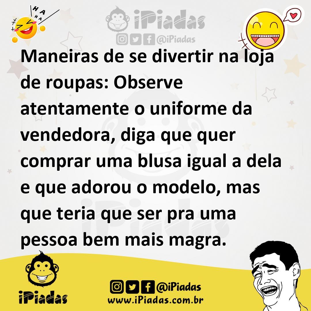 Ilustração de Maneiras de se divertir na loja de roupas: Observe atentamente o unifo... no iPiadas