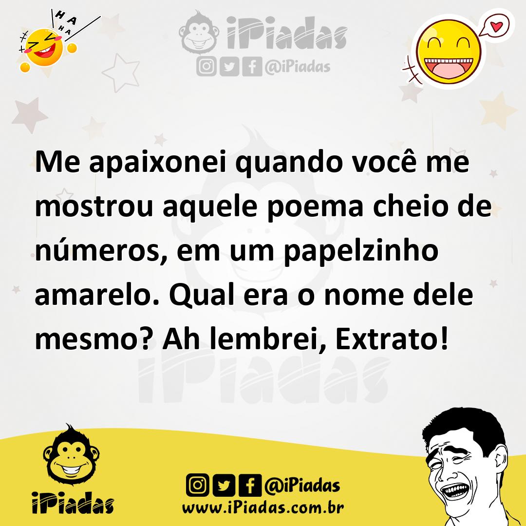 Ilustração de Me apaixonei quando você me mostrou aquele poema cheio de números, em... no iPiadas