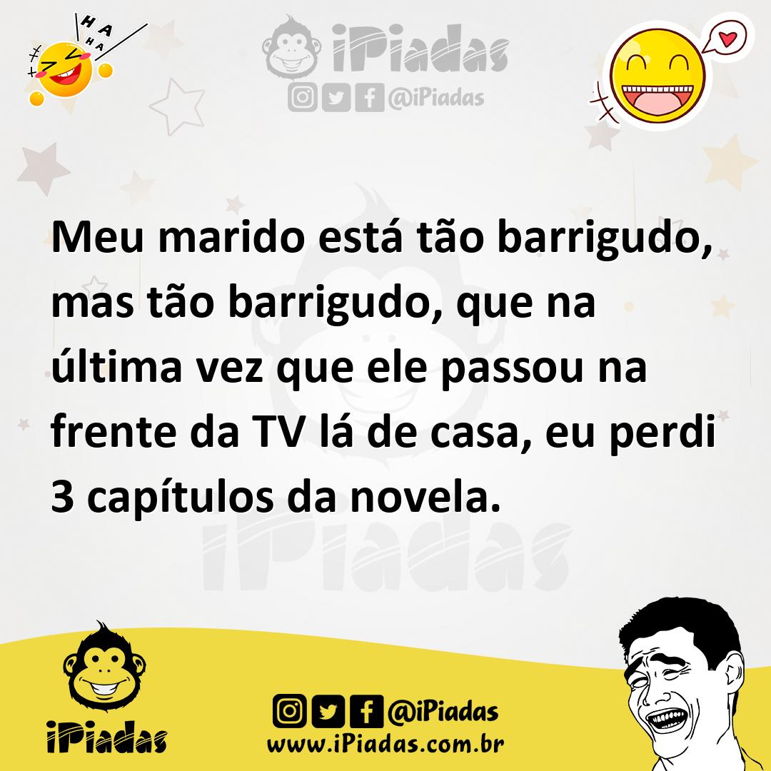 Ilustração de Meu marido está tão barrigudo, mas tão barrigudo, que na última vez qu... no iPiadas