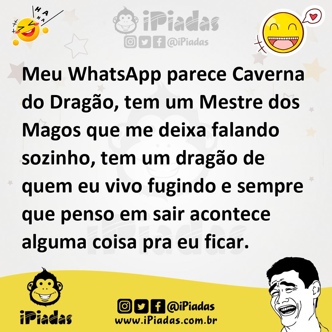 Ilustração de Meu WhatsApp parece Caverna do Dragão, tem um Mestre dos Magos que me... no iPiadas