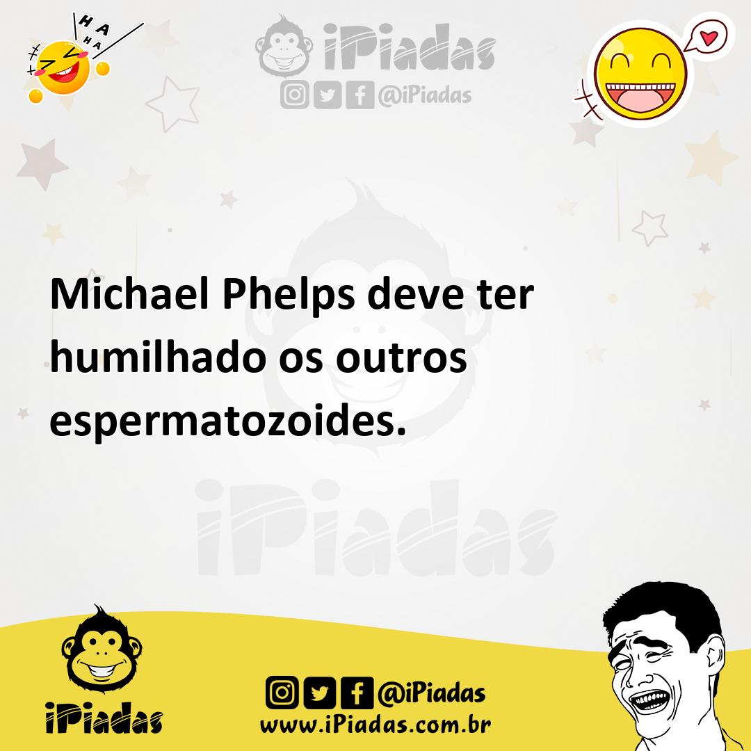 Ilustração de Michael Phelps deve ter humilhado os outros espermatozoides. no iPiadas