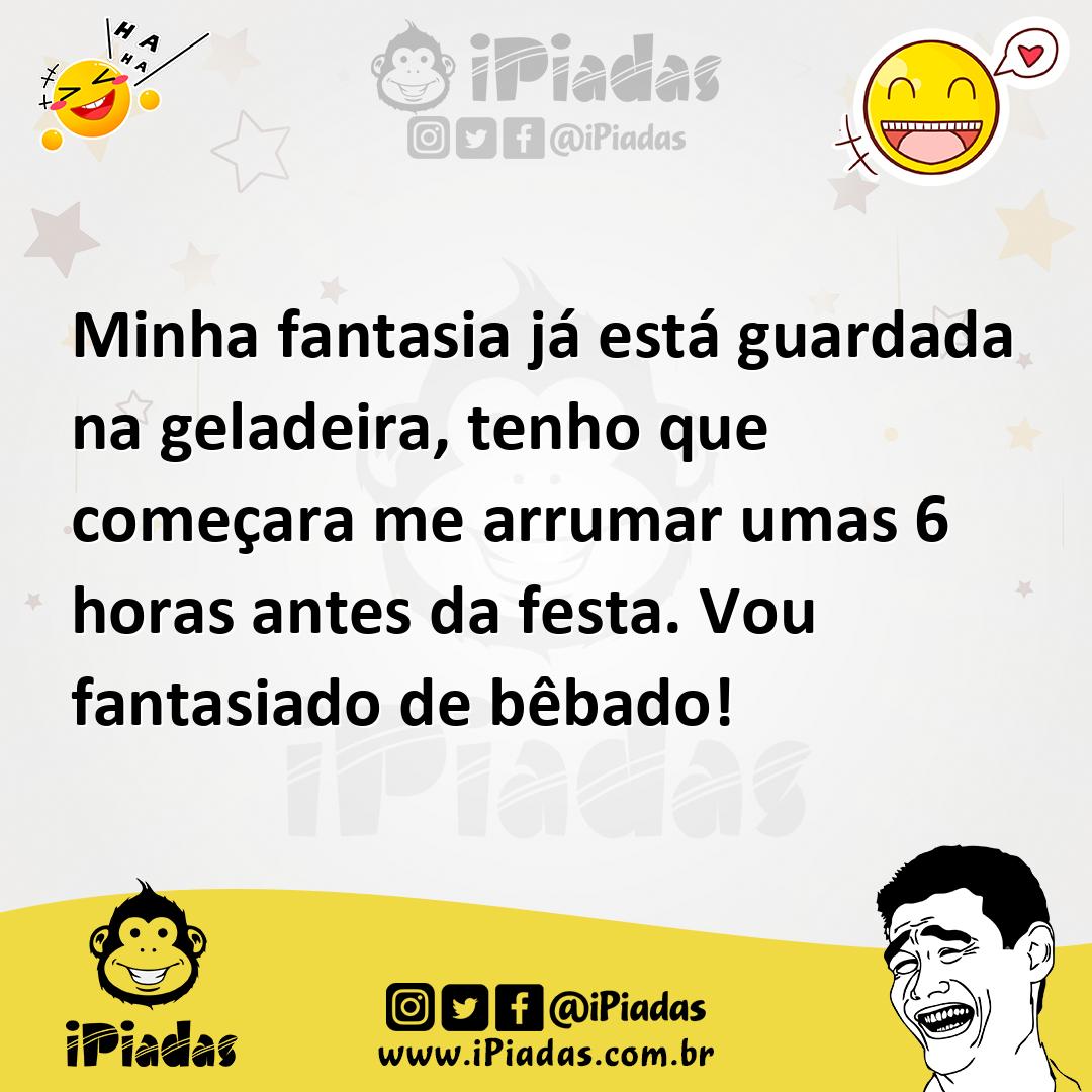 Ilustração de Minha fantasia já está guardada na geladeira, tenho que começara me ar... no iPiadas