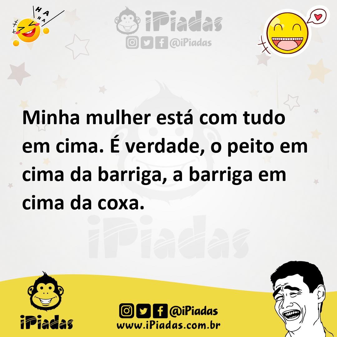 Ilustração de Minha mulher está com tudo em cima. É verdade, o peito em cima da barr... no iPiadas