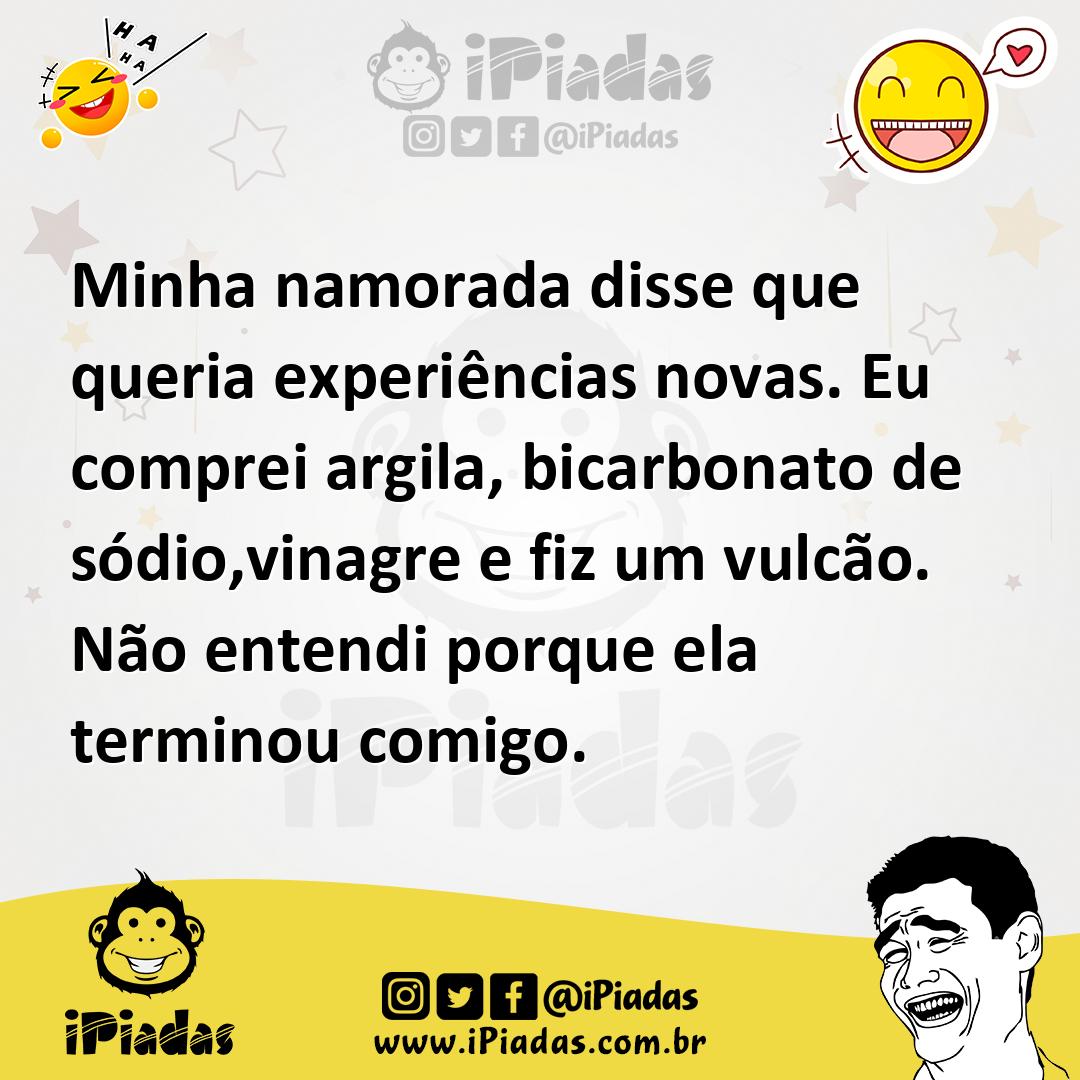 Ilustração de Minha namorada disse que queria experiências novas. Eu comprei argila,... no iPiadas