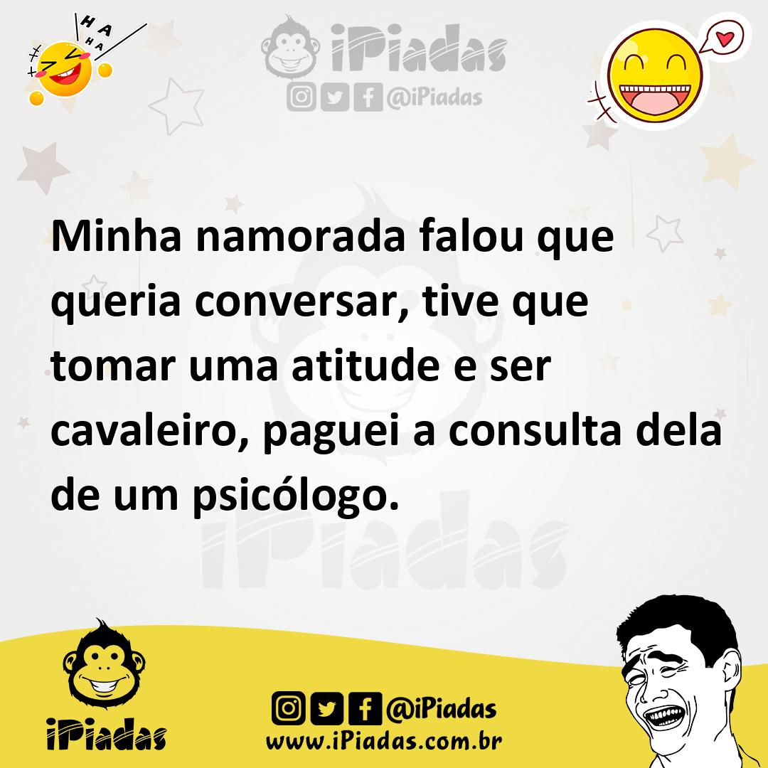 Ilustração de Minha namorada falou que queria conversar, tive que tomar uma atitude... no iPiadas