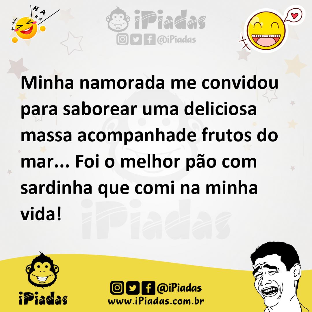 Ilustração de Minha namorada me convidou para saborear uma deliciosa massa acompanha... no iPiadas