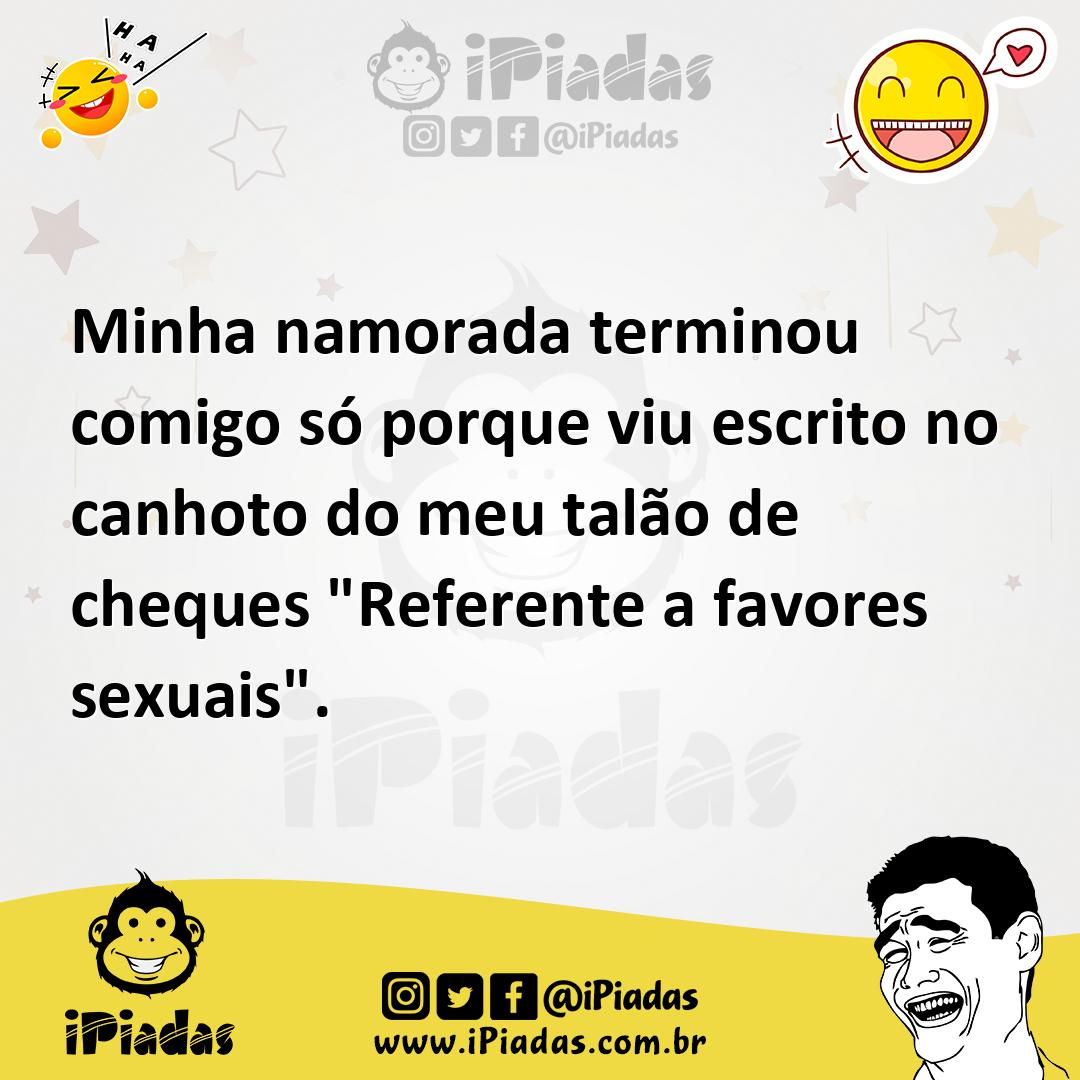 Ilustração de Minha namorada terminou comigo só porque viu escrito no canhoto do meu... no iPiadas