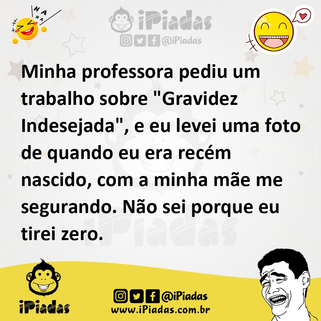 Ilustração de Minha professora pediu um trabalho sobre "Gravidez Indesejada", e eu l... no iPiadas