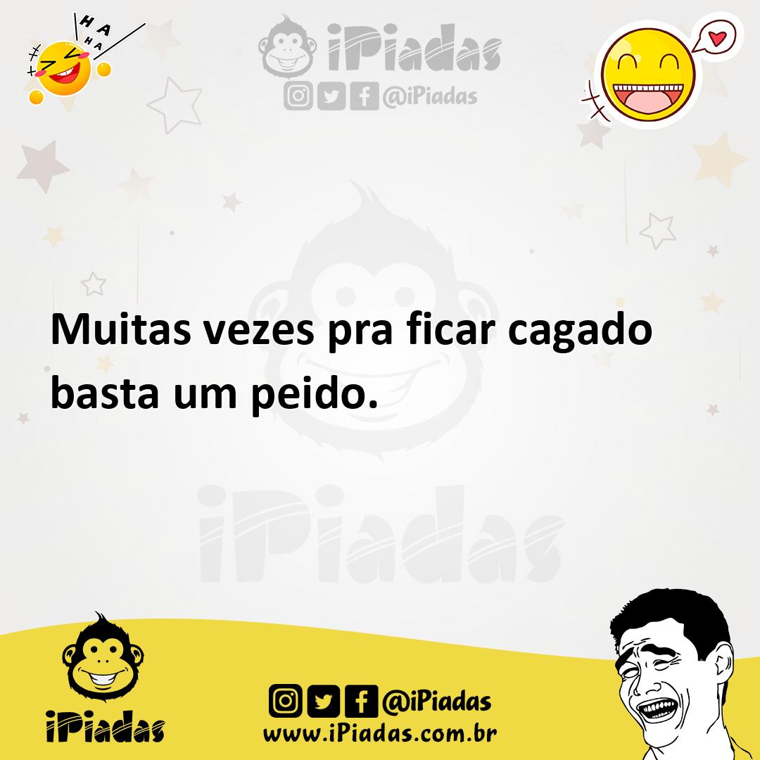 Ilustração de Muitas vezes pra ficar cagado basta um peido. no iPiadas