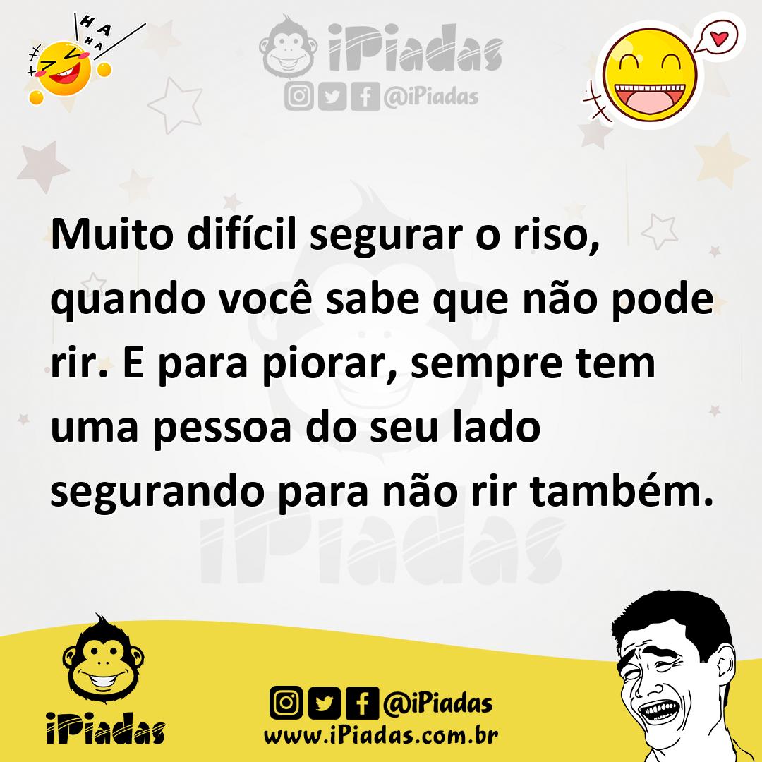 Ilustração de Muito difícil segurar o riso, quando você sabe que não pode rir. E par... no iPiadas