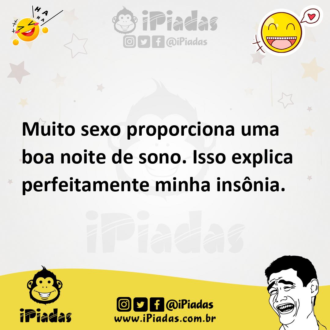 Ilustração de Muito sexo proporciona uma boa noite de sono. Isso explica perfeitamen... no iPiadas