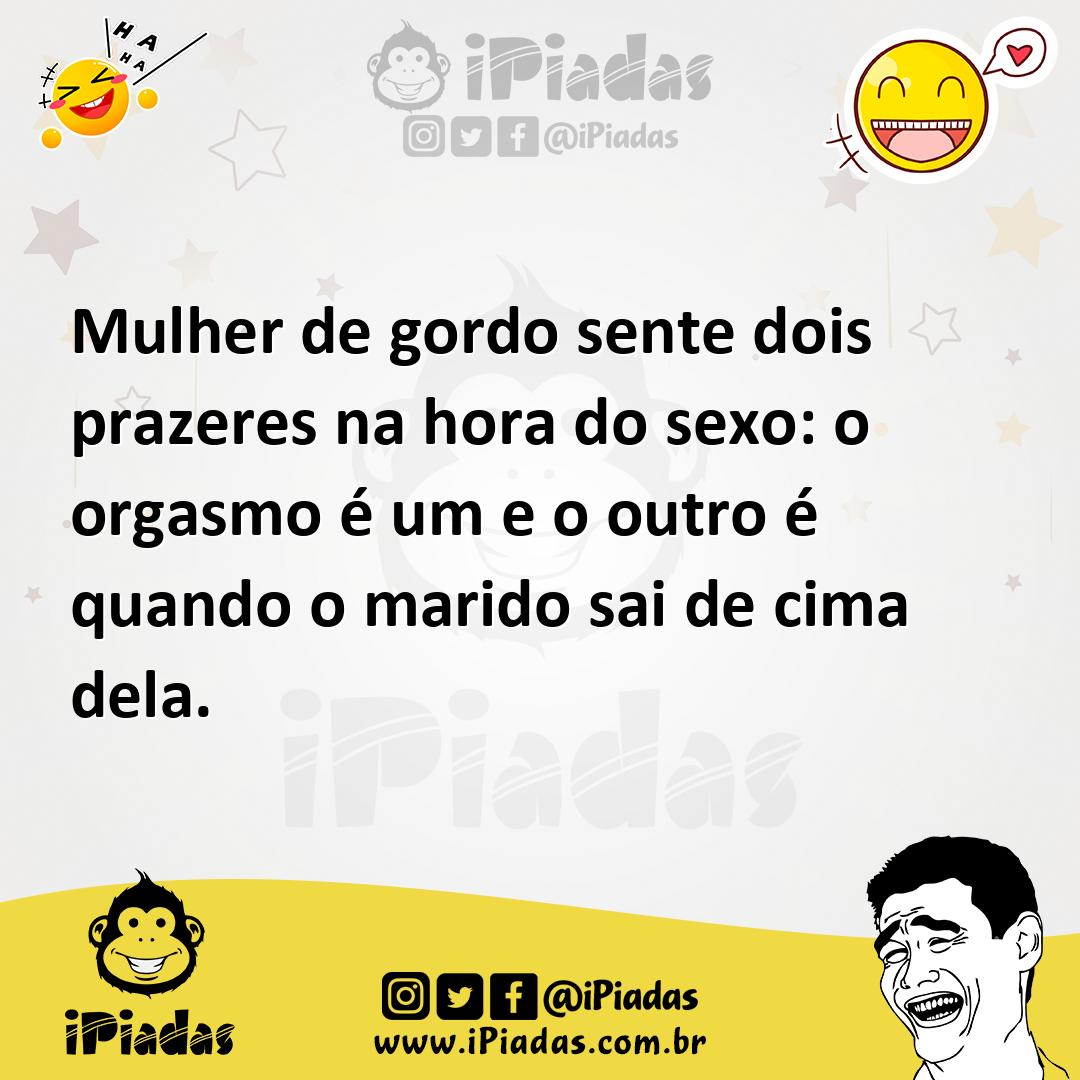 Ilustração de Mulher de gordo sente dois prazeres na hora do sexo: o orgasmo é um e... no iPiadas