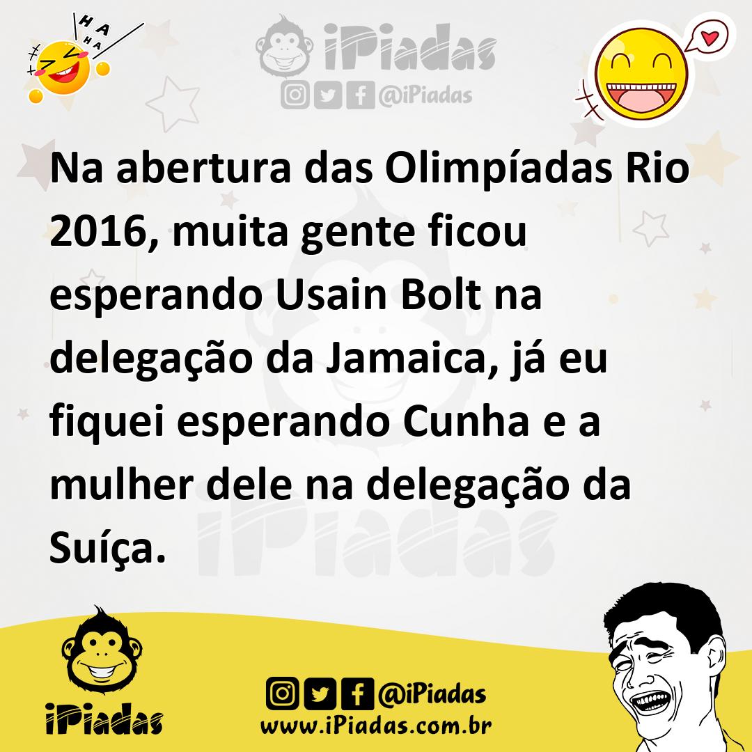 Ilustração de Na abertura das Olimpíadas Rio 2016, muita gente ficou esperando Usain... no iPiadas