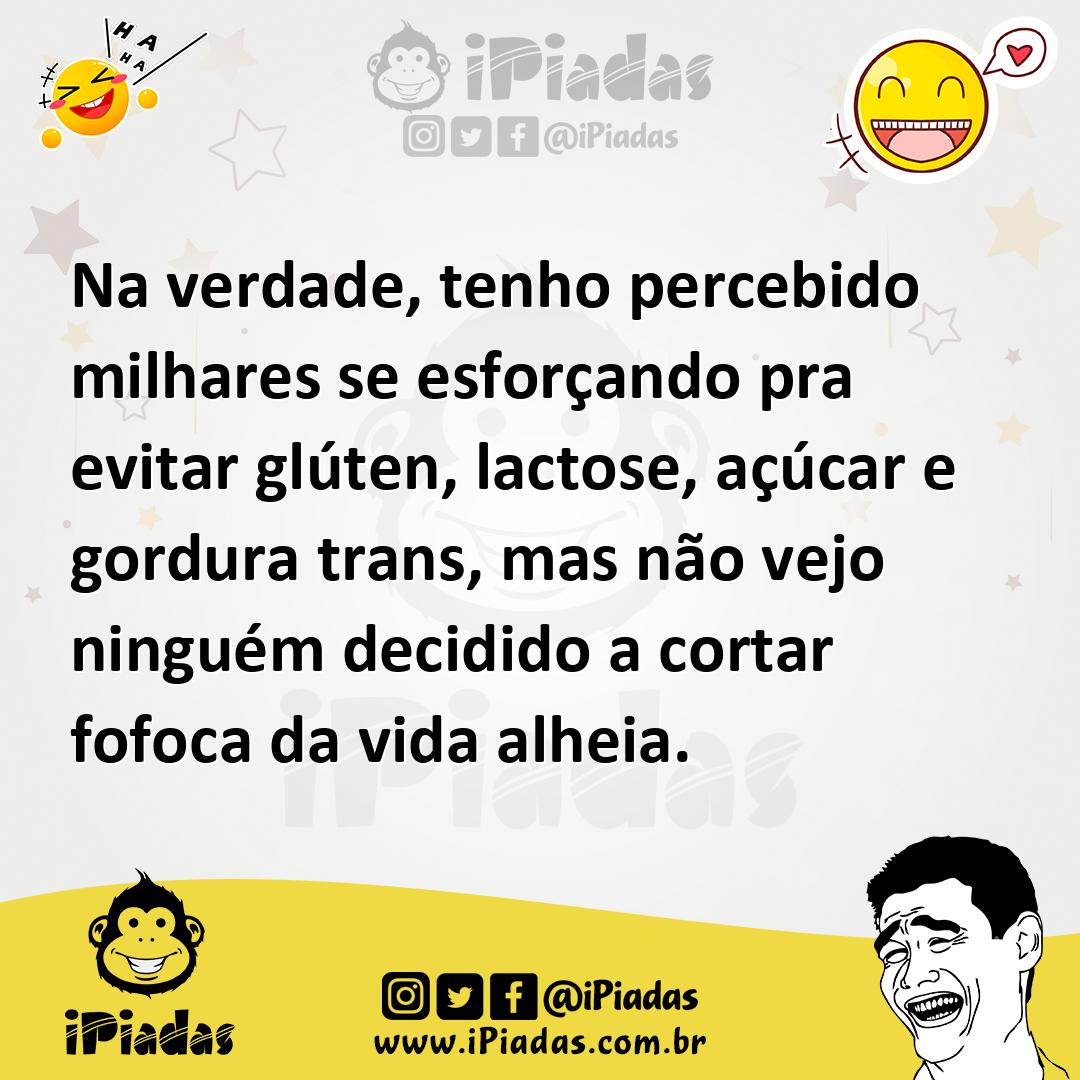 Ilustração de Na verdade, tenho percebido milhares se esforçando pra evitar glúten,... no iPiadas