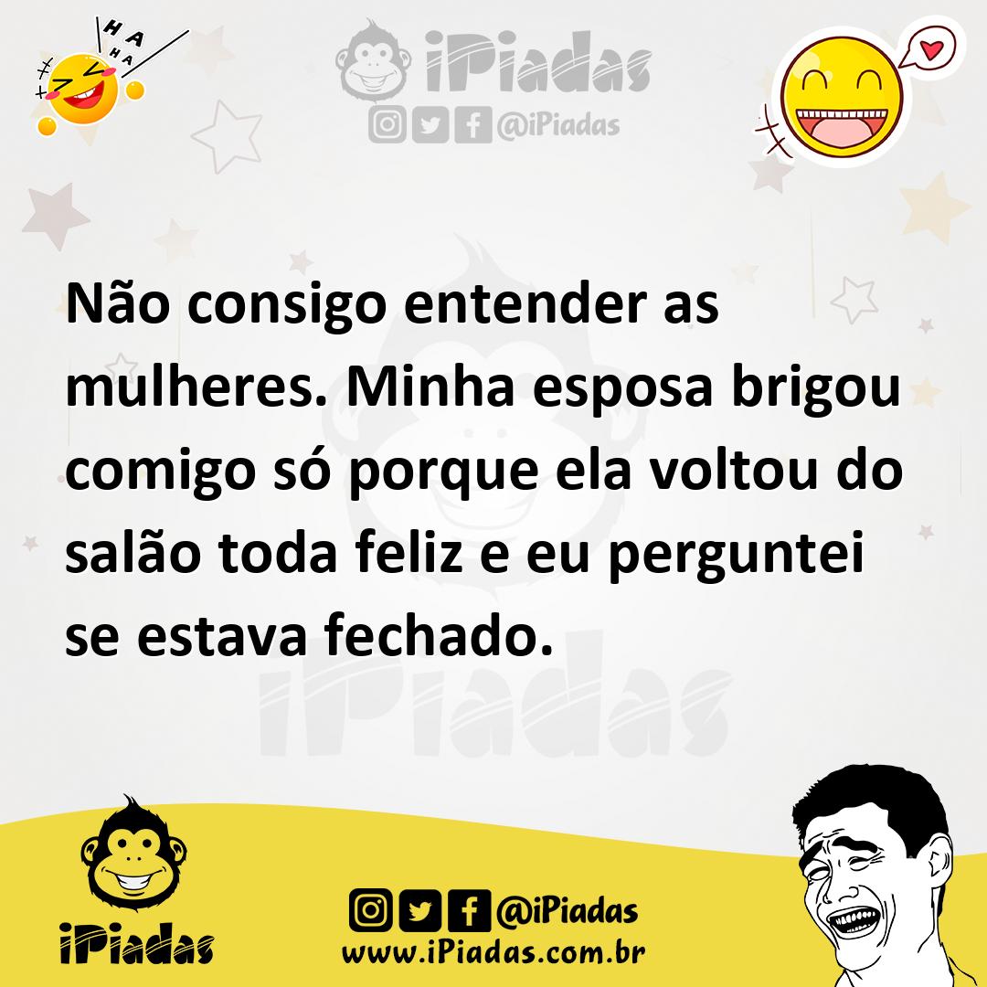 Ilustração de Não consigo entender as mulheres. Minha esposa brigou comigo só porque... no iPiadas