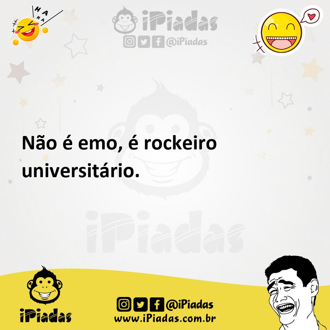 Ilustração de Não é emo, é rockeiro universitário. no iPiadas