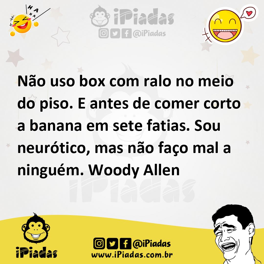 Ilustração de Não uso box com ralo no meio do piso. E antes de comer corto a banana... no iPiadas