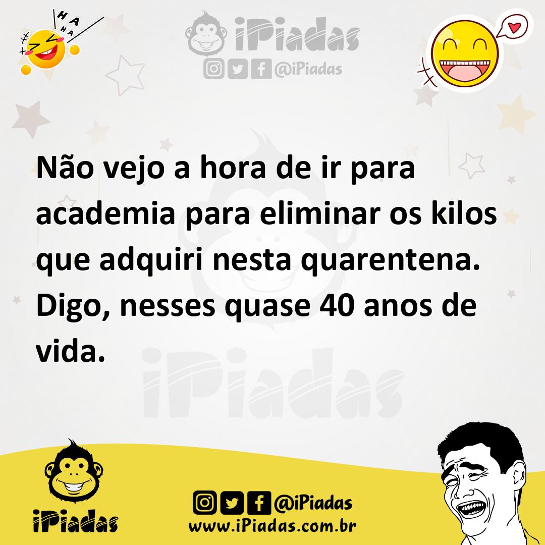 Ilustração de Não vejo a hora de ir para academia para eliminar os kilos que adquiri... no iPiadas