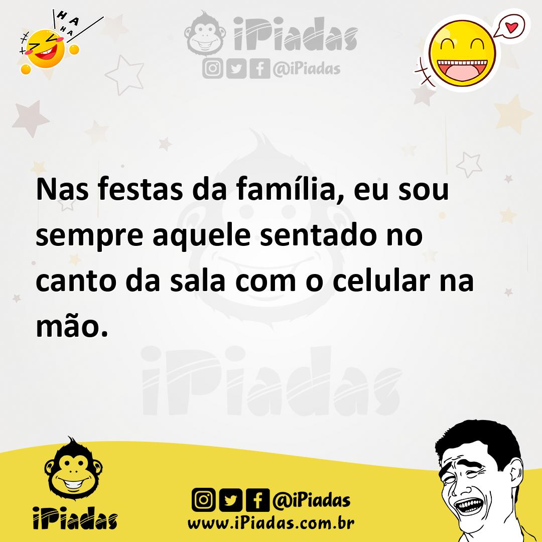 Ilustração de Nas festas da família, eu sou sempre aquele sentado no canto da sala c... no iPiadas