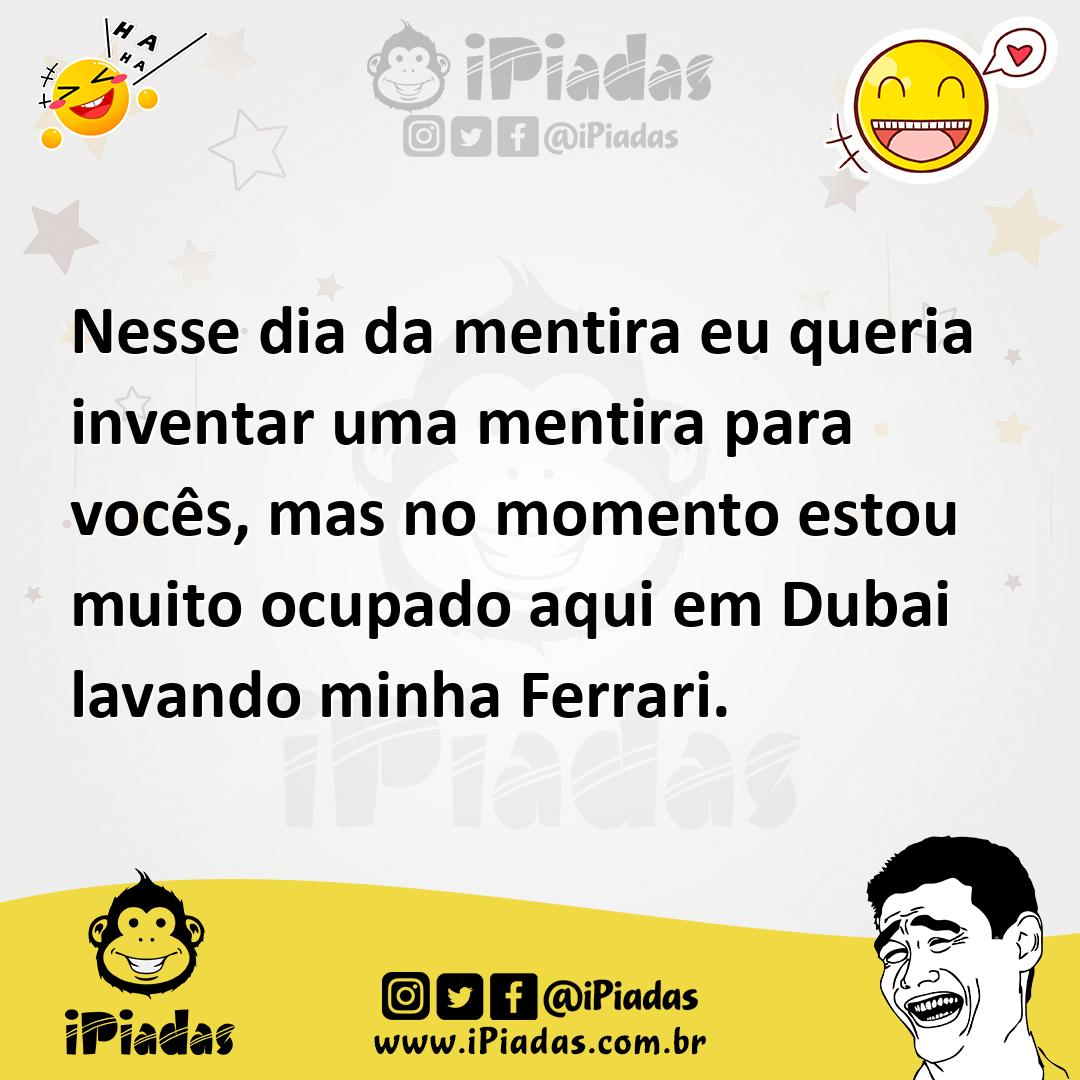 Ilustração de Nesse dia da mentira eu queria inventar uma mentira para vocês, mas no... no iPiadas